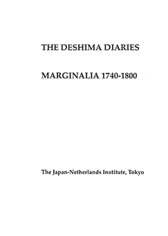 The Deshima Diaries - Marginalia 1740-1800